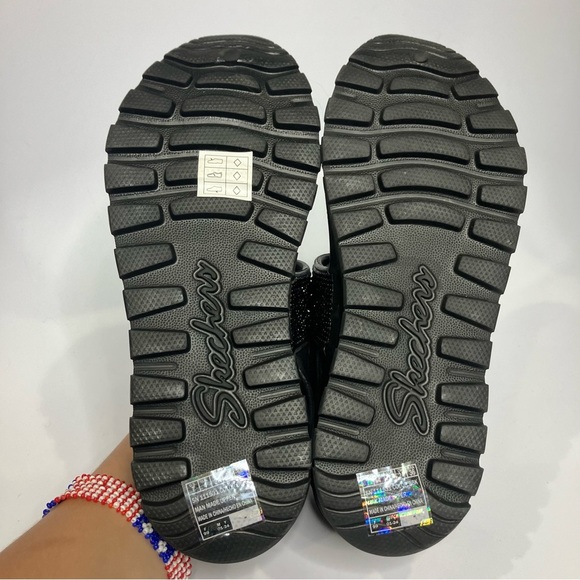 Skechers foamies Arch fit footsteps black sandals women’s size 7 new without tag - Picture 7 of 9